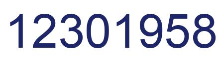 Number 12301958 blue image