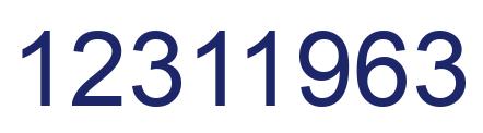 Number 12311963 blue image