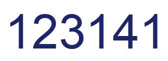 Número 123141 imagen azul