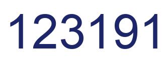 Número 123191 imagen azul