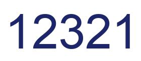 Number 12321 blue image