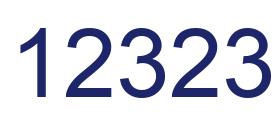 Number 12323 blue image
