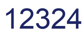 Número 12324 imagen azul