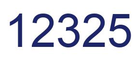 Número 12325 imagen azul