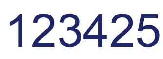 Number 123425 blue image