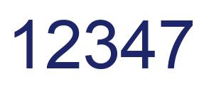 Number 12347 blue image