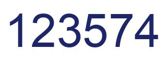 Número 123574 imagen azul