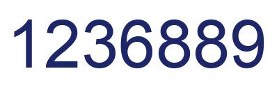 Number 1236889 blue image