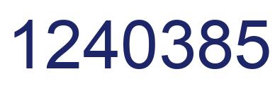 Number 1240385 blue image