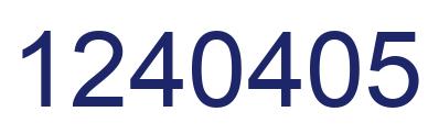 Number 1240405 blue image