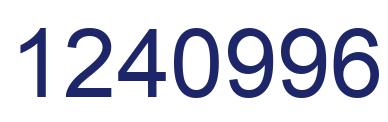 Number 1240996 blue image