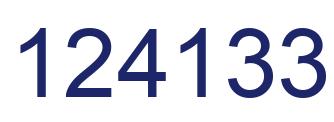 Number 124133 blue image
