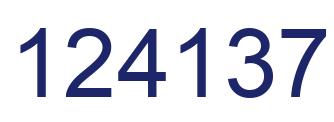 Number 124137 blue image
