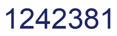 Number 1242381 blue image