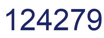 Number 124279 blue image