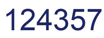 Number 124357 blue image