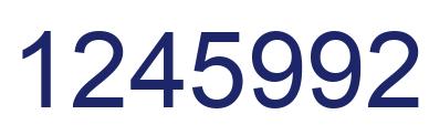 Number 1245992 blue image