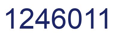 Number 1246011 blue image