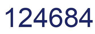 Number 124684 blue image
