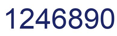 Number 1246890 blue image
