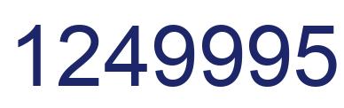 Number 1249995 blue image
