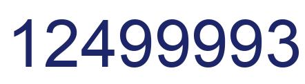 Number 12499993 blue image