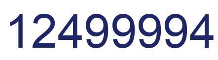 Number 12499994 blue image