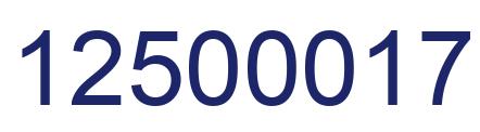 Número 12500017 imagen azul