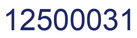 Número 12500031 imagen azul