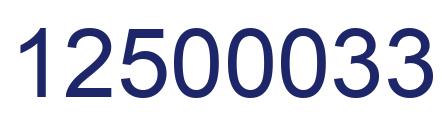 Número 12500033 imagen azul