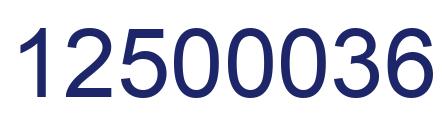 Número 12500036 imagen azul