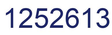 Number 1252613 blue image
