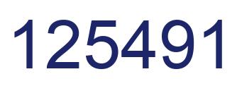 Number 125491 blue image