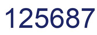 Number 125687 blue image