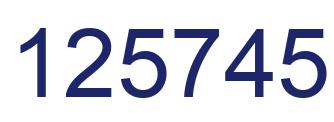 Number 125745 blue image