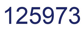 Number 125973 blue image