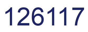 Number 126117 blue image
