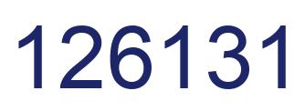 Number 126131 blue image