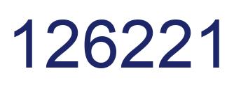 Number 126221 blue image