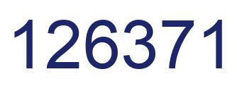 Number 126371 blue image