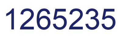 Number 1265235 blue image