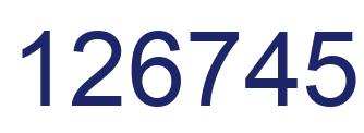 Number 126745 blue image