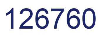 Number 126760 blue image