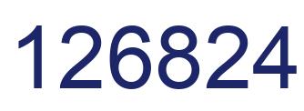 Number 126824 blue image