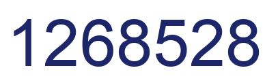 Number 1268528 blue image