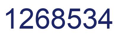 Number 1268534 blue image