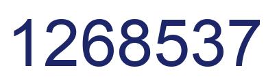 Number 1268537 blue image