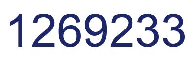 Number 1269233 blue image