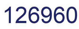 Number 126960 blue image