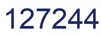Number 127244 blue image